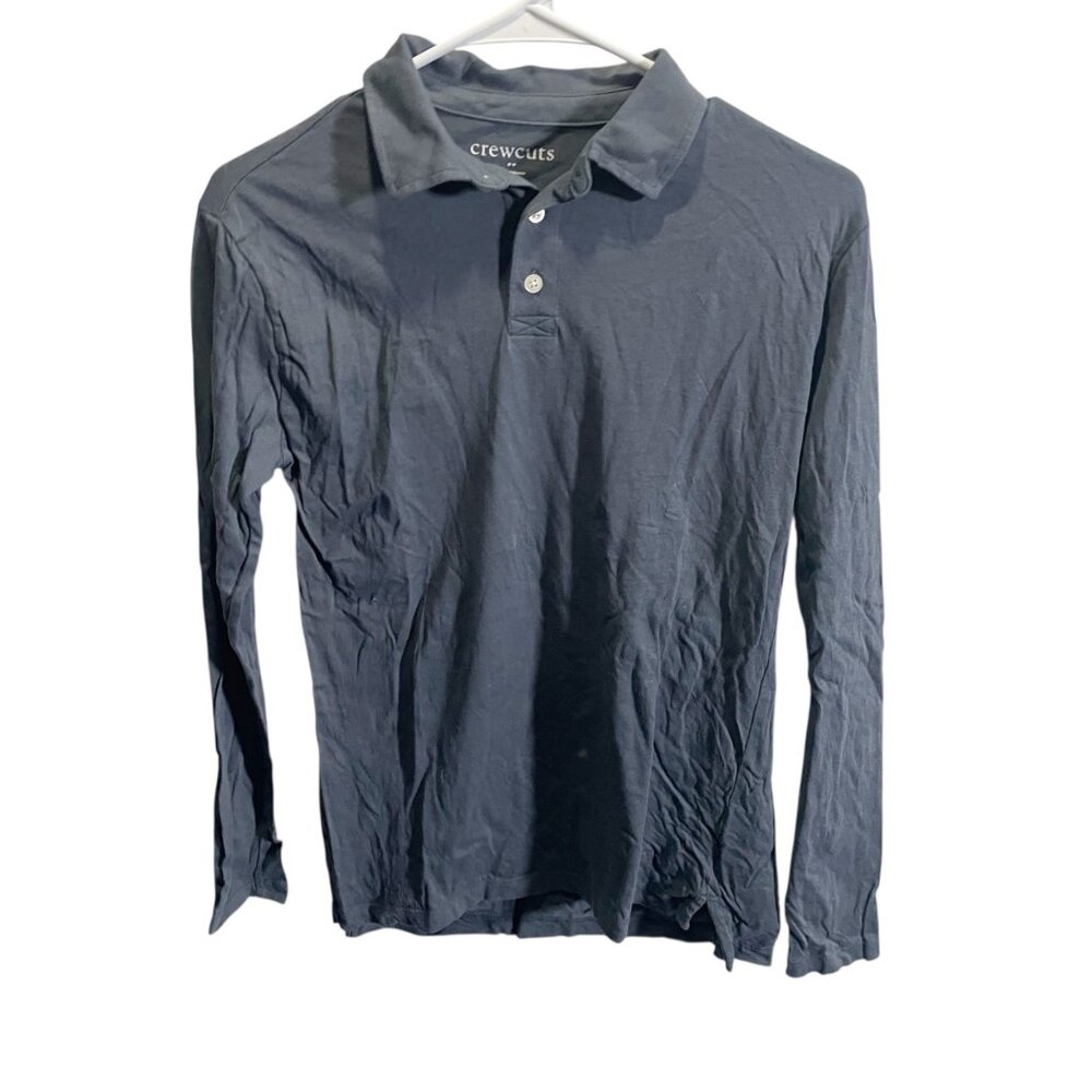Crewcuts Boys Long Sleeve‎ Polo Shirt Navy Size 14 Cotton Casual
